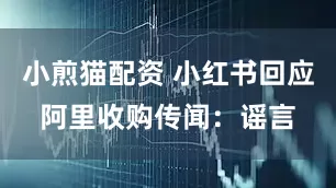 小煎猫配资 小红书回应阿里收购传闻:谣言